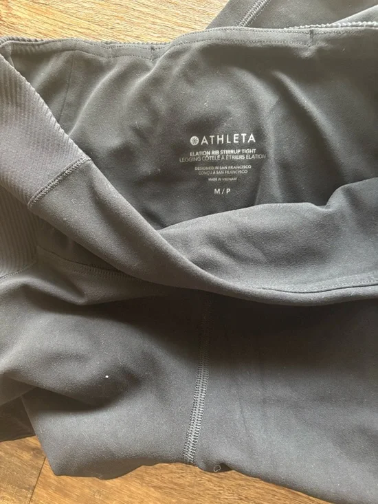 Athleta Black Elation Rib Stirrup Tight - Picture 3 of 3